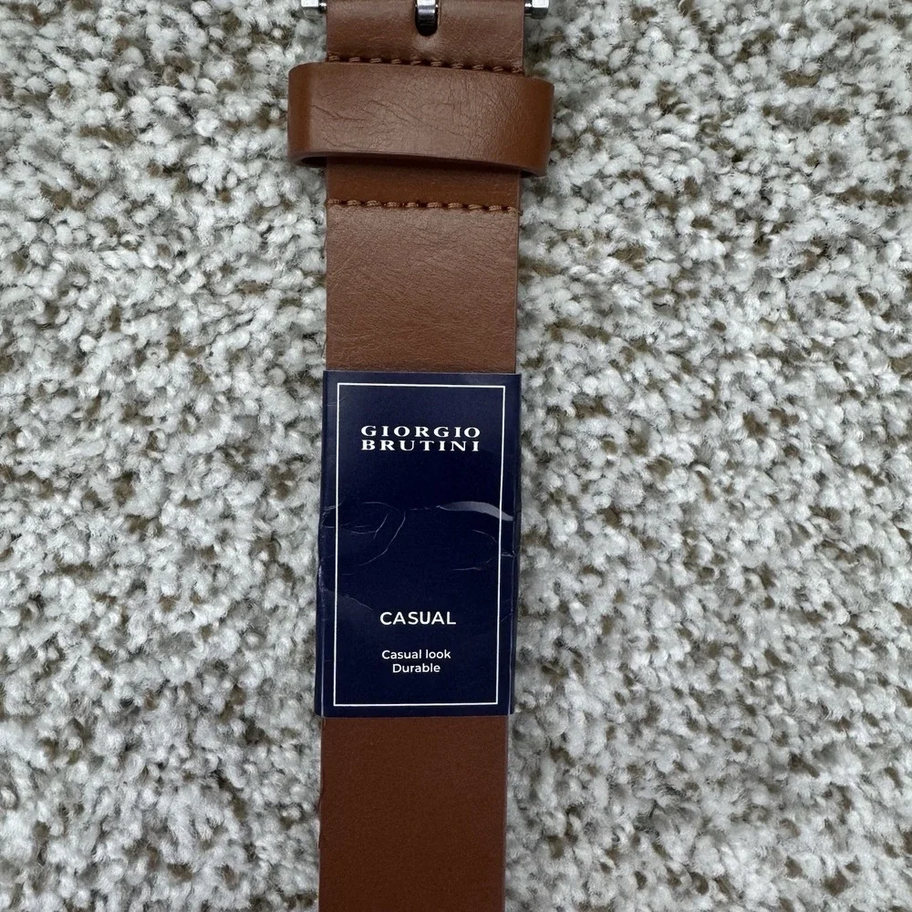 NEW Giorgio Brutini Belt Men's Size Medium‎ 32-36 Durable Brown Casual Look Prep